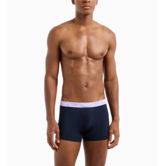 Emporio Armani Men's Multicolor Boxer Brief Trunk Bold Monogram Pack Of 3 (CJ-1)